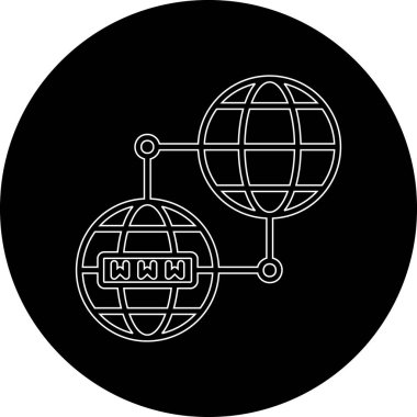 genel ağ simgesi, vektör illüstrasyonu