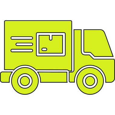 trend biçimi izole edilmiş minibüs simgesi