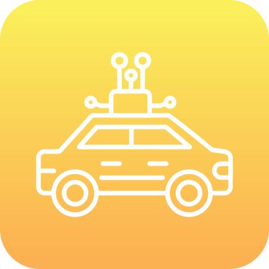 Soyut arkaplanda taksi simgesi izole edildi