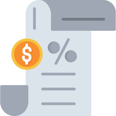 fatura dolar finans simgesi düz stil