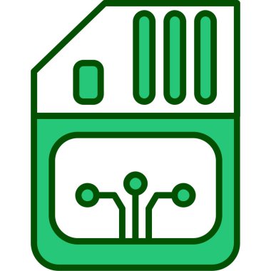 bilgisayar işlemci kutsal kişilerin resmi, vektör çizim