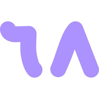 alfabe harfi logo vektör çizimi