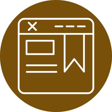 Tarayıcı penceresi. Web simgesi basit illüstrasyon