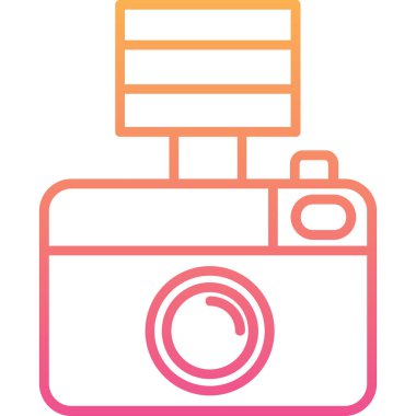 kamera simgesi vektör illüstrasyonu