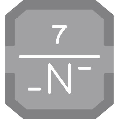 n harfinin vektör simgesi