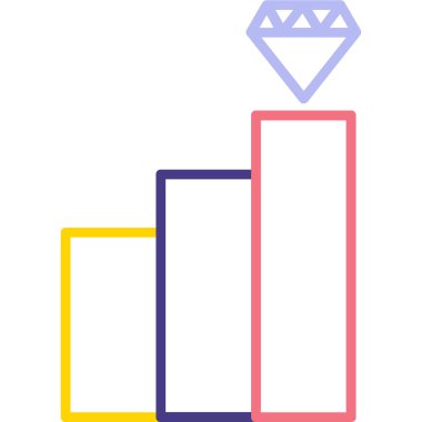 Bir piramit simgesinin vektör çizimi