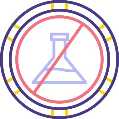 Kimyasal laboratuvar simgesinin vektör çizimi