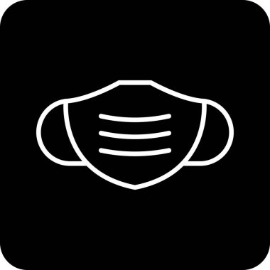 Maske web simgesi basit vektör illüstrasyonu