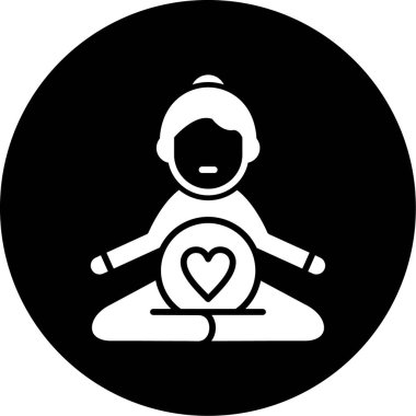 Kalbindeki bir kızın vektör çizimi