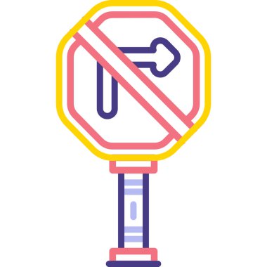 trafik işareti vektör simgesi