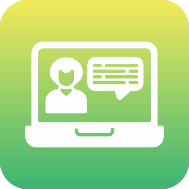 Sohbet simgesi vektör illüstrasyonu