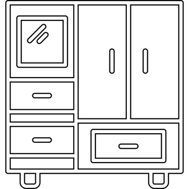 mobilya ikonu vektör illüstrasyonu