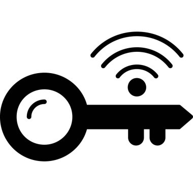 Kablosuz ağ simgesi. Web için kablosuz vektör simgesinin basit çizimi