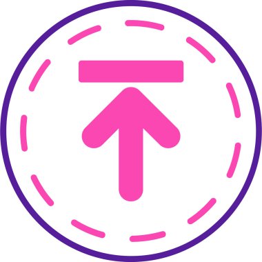 Yön ok simgesi, vektör illüstrasyonu