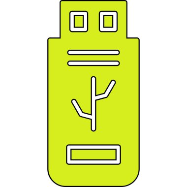 usb simge vektör illüstrasyonu