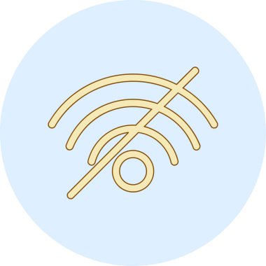 Wifi Sinyalleri web simgesi, vektör illüstrasyonu yok