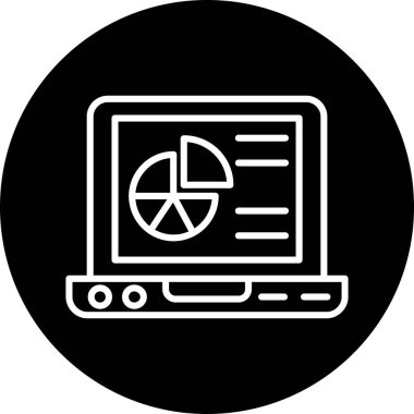 Bir bilgisayar simgesinin vektör illüstrasyonu