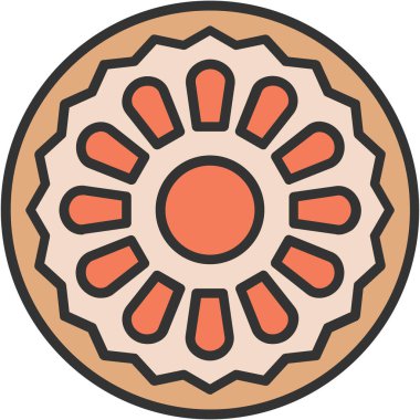 Çiçek. Web simgesi basit illüstrasyon