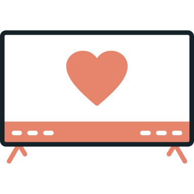 Kalp ikonu vektör illüstrasyonu