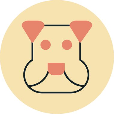 Köpek. Web basit illüstrasyonu