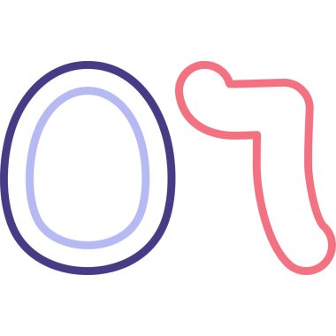 Mıknatıs simgesi vektörü. İnce çizgi işareti. İzole edilmiş kontür sembolü gösterimi