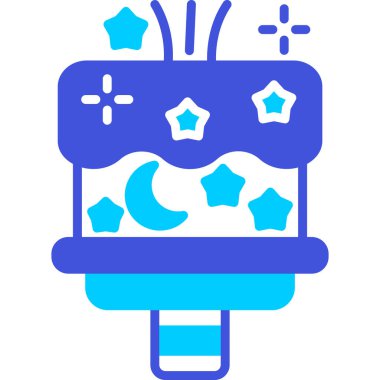 Bir mumun şirin bir simgesinin vektör çizimi