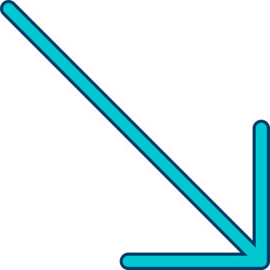 ok aşağı yönlü simge doldurulmuş - taslak biçimi