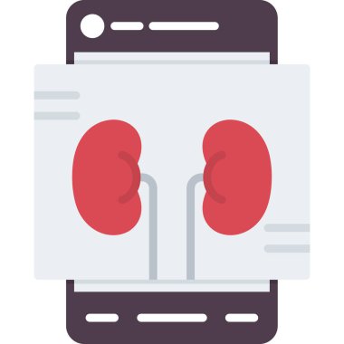 mobil kan yassı simgesi, sağlık ve sağlık hizmeti kavramı