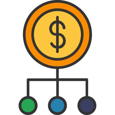 Dolar simgesi vektör illüstrasyonu