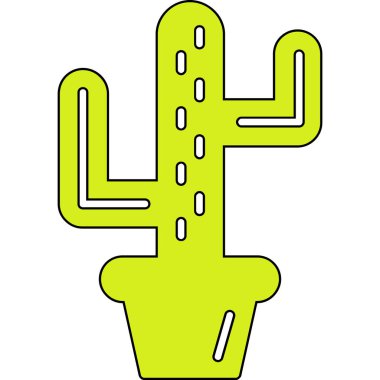 Kaktüs simgesi. Kaktüs vektör simgesi web için basit örnek