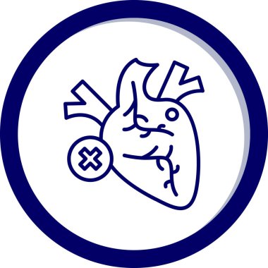 Kalp. Web simgesi basit illüstrasyon