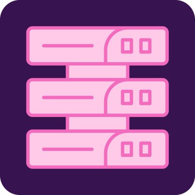 veritabanı. Web simgesi basit illüstrasyon