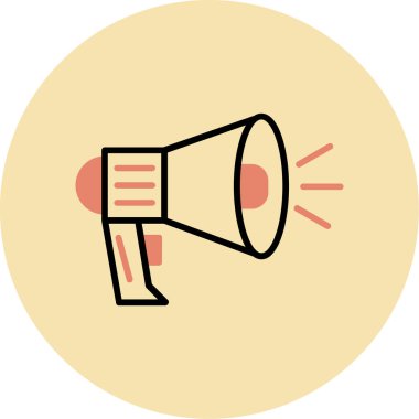 Megafon ikonu vektör illüstrasyonu