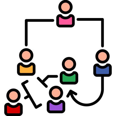 iş insanları grup simgesi düz stil