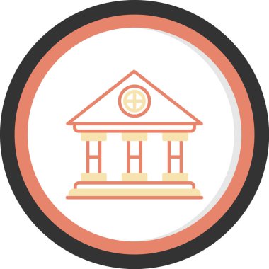 Bina. Web simgesi basit illüstrasyon