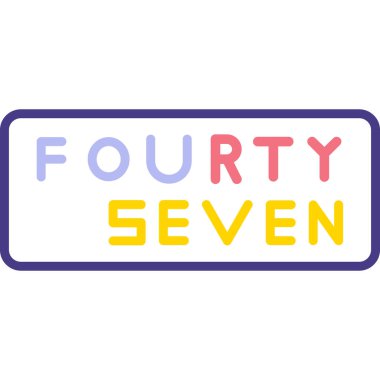 4 numaralı logo simgesi, vektör