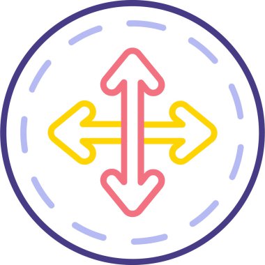 Yön. Web simgesi basit illüstrasyon