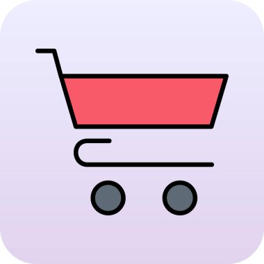 El arabası. Web simgesi basit illüstrasyon