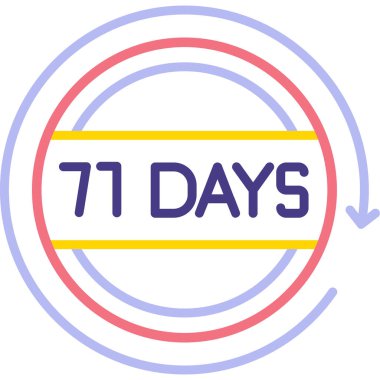 Haftadan güne, vektör illüstrasyon simgesi