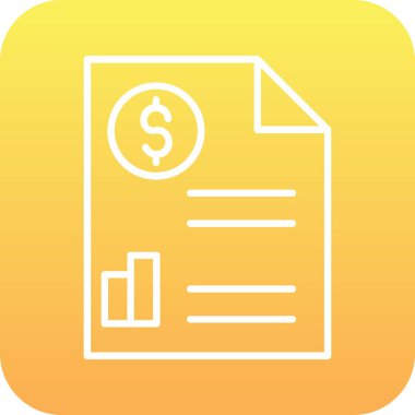 Dolar belgesi vektör simgesi