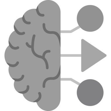 beyin ikonu vektör illüstrasyonu