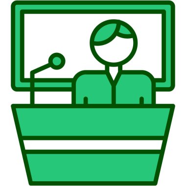 iş konferansı vektör çizgisi simgesi