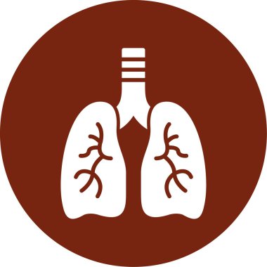 Bir akciğer simgesinin vektör çizimi