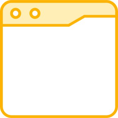 Sarı ve beyaz çizgi film ikonunun vektör çizimi