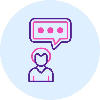 Sohbet simgesi, vektör çizimi