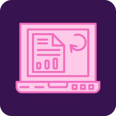 Bilgisayar. Web simgesi basit illüstrasyon