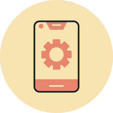 Akıllı telefon. Web simgesi basit illüstrasyon