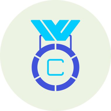 Madalya web simgesi, vektör tasarımı