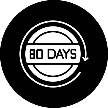 9 günlük kabartma vektör tasarımı