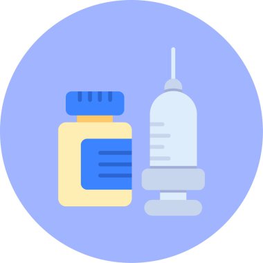 Aşı simgesi, vektör illüstrasyonu